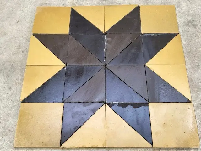 A-00570 Steinzeugmosaik Stern 2