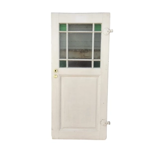 A-01110 Zimmertür Ecksprossen + Buntglas 185x84x3,5 R