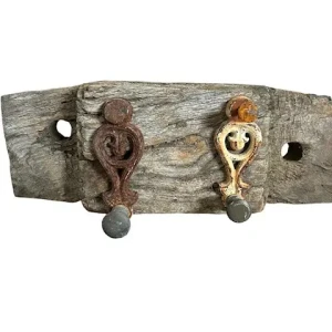 A-01167 Eichenbalken Garderobe